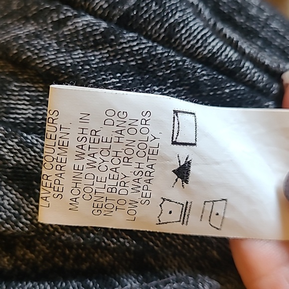 Long shrug. Conrad C, size M, heather black & gray. - Picture 6 of 6